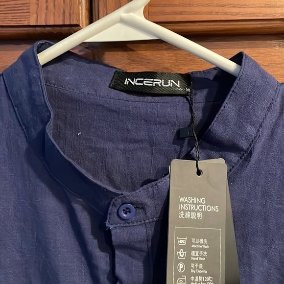 Incerun Short‎ Sleeve Button-up Shirt - Picture 5 of 7